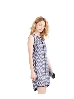 J Crew Ikat Print Summer Shift Dress